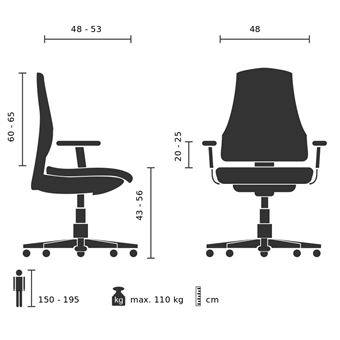 Topstar Siège de bureau de qualité professionnelle P91 AL.G3 P Noir Topstar Siège de bureau de qualité professionnelle P91 AL.G3 P Noir