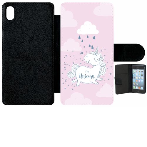Etui À Rabat Sony Xperia Z3 Unicorne Nuage Fond Rose 2