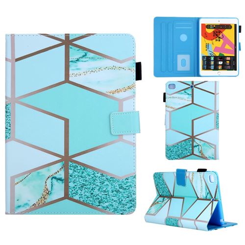 Etui en PU impression de motifs avec porte-carte grain de pierre pour votre Apple iPad Mini (2019) 7.9 pouces/Mini 4/Mini 3/Mini 2/Mini