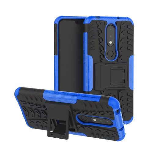 Coque Anti Choc Pour Nokia 5.1 Plus Modèle Spider - Bleu