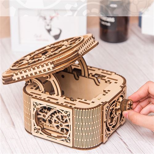 44€59 sur Puzzle DIY Creative 3D en bois Boîte à bijoux cadeau d'assemblage  pour enfant adulte - Beige - Puzzle - Achat & prix