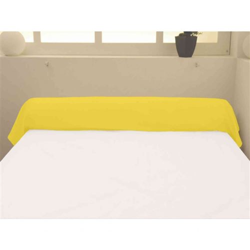 Taie de traversin jaune 100% coton 160 cm