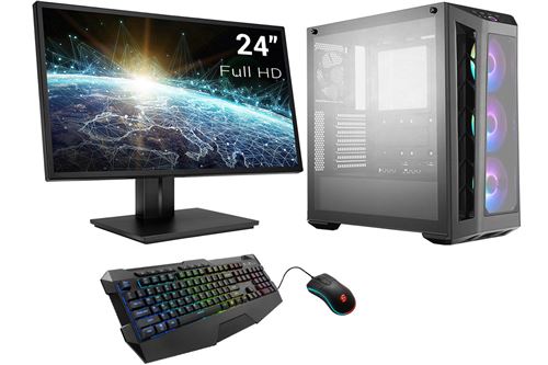 Pack PC Pro Gaming Watercooling, AMD Ryzen 5 5600X, Radeon RX 6800, 32 Go RAM, 500Go SSD 970 Evo, 3To HDD, écran, c/s et Win 10