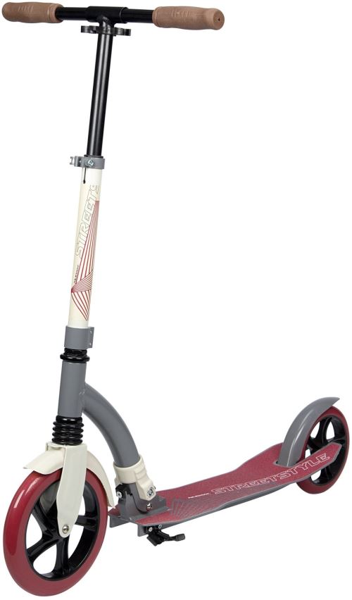 NIJDAM Vouwstep Easy-Fold Junior Frein à pied Blanc/Bordeaux