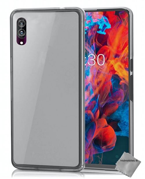 Housse etui coque pochette silicone gel fine pour Archos Diamond avec film ecran - BLANC TRANSPARENT