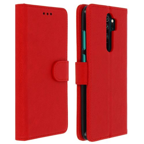 Étui pour Xiaomi Redmi Note 8 Pro avec Porte-cartes Fonction Support rouge