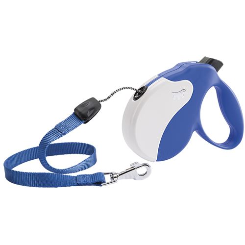 Comparer les prix de Laisse rétractable pour chiens AMIGO CORD MEDIUM, cordon rétractable, 5 mètres, max 25 kg, Bleu