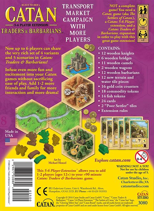 Traders Catan et Barbares Extension 5 et 6 joueurs