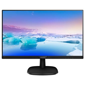 Philips V-line 243V7QJABF - Écran LED - 24" (23.8" visualisable) - 1920 x 1080 Full HD (1080p) @ 60 Hz - IPS - 250 cd/m² - 1000:1 - 5 ms - HDMI, VGA, DisplayPort - haut-parleurs - noir texturé
