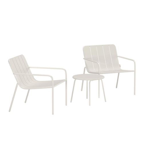Venture Home Gartenlounge-Set "Minos, großzügiges Outdoor-Set für vielseitige Nutzung" 3 tlg. Loungemöbel mit Metallgestell, pulverbeschichtet
