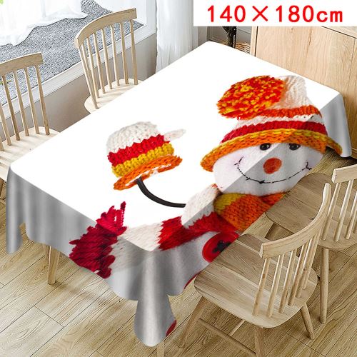 Nappe de Noël Imprimer Rectangle Table Cover Holiday Party Home Decor_Kiliaadk317