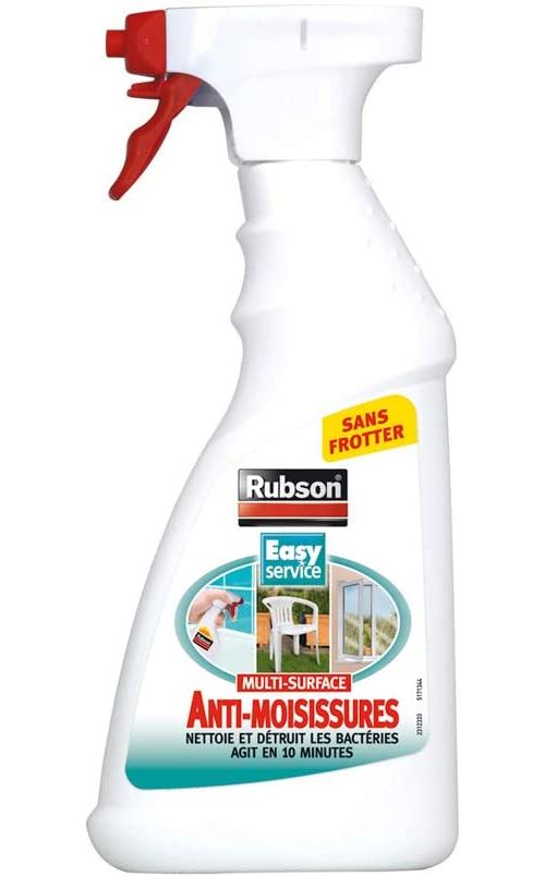 Rubson Vaporisateur Anti-Moisissures, Spray nettoyant puissant qui élimine la moisissure en 10 minutes. Vaporisateur pour intérieur & extérieur, 500 ml