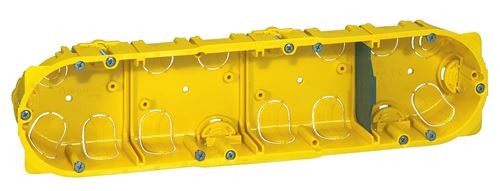 Boite d'encastrement Batibox pour cloisons sèches - Quadruple poste - Prof 40mm
