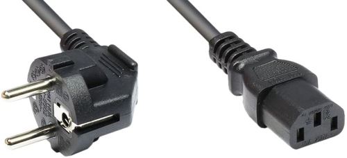 Alcasa Cable d'alimentation 5m type F/C13 1500-5 Noir