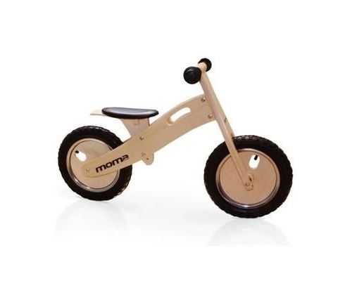 Draisienne Vélo enfant Moma Bikes sans pédale avec selle Runner Woody Classic, 2- 5 ans, bois naturel