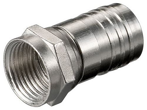 Wentronic WEFC 8 F-Connector F Argent connecteur de fils - connecteurs de fils (Argent)