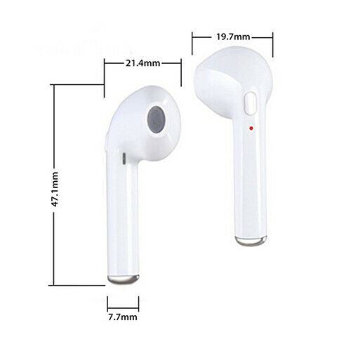Ocolor TWS I7s Ecouteurs Bluetooth sans fil Pour iPhone, Samsung, xiaomi et Huawei Compatible Android et iOS Blanc