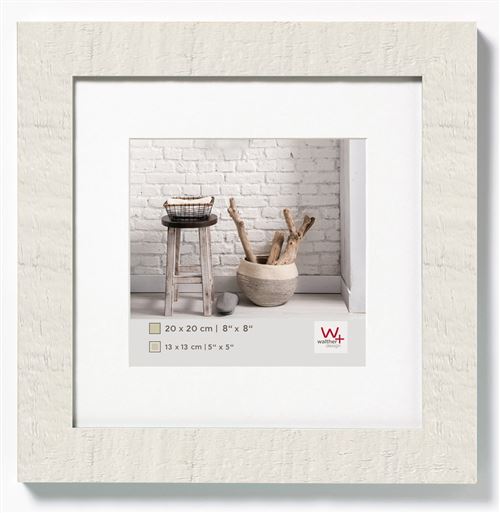 Walther HO220V Home Cadre en bois, 20 x 20 cm, blanc polaire