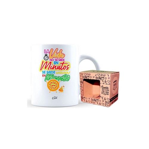 Mr Cool co-t182 Tasse céramique 33 Cl dans une boîte cadeau avec Message 'La Vie minutes se mesure en Moments'