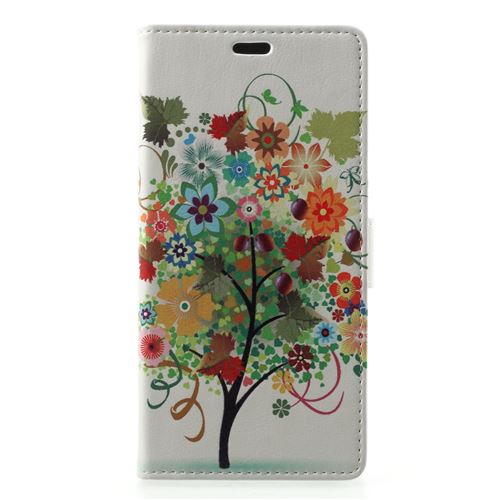 Etui en PU arbre colorisée pour votre Samsung Galaxy A6 (2018)