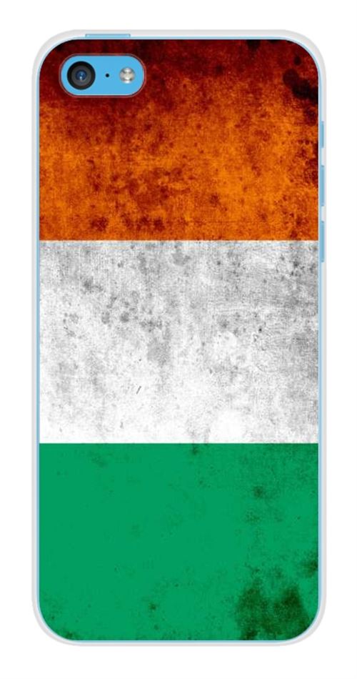 Coque en silicone imprimée compatible Apple iPhone 5C Drapeau Côte d'Ivoire