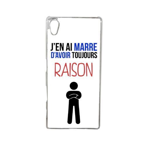 Coque j en ai marre d avoir toujours raison 3 compatible sony xperia z5 transparent