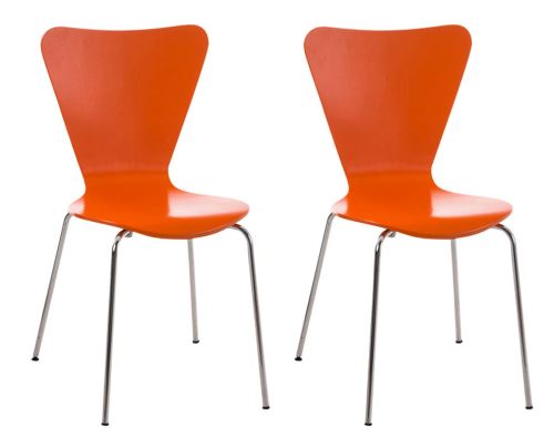 Lot de 2 chaises empilables Calisto , Orange