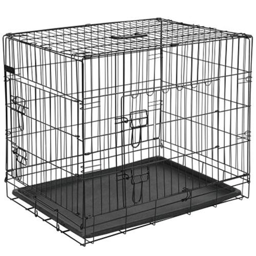 Comparer les prix de @Pet Caisse de transport pour chien 77,5x48,5x55,5 cm Métal Noir