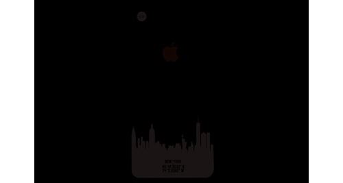 Coque semi-rigide transparente monuments new-yorkais pour iPhone 7