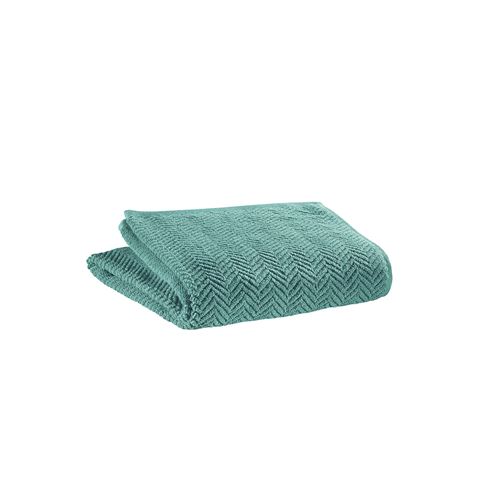 Drap de Bain Roberto vert de gris 100 x 180 cm Vivaraise