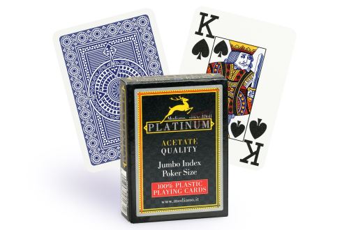 Cartes Poker Platinum acetate (bleu)