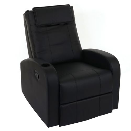 Mendler Noir Fauteuil De Télévision Durham, Fauteuil Relax, Chaise Longue, Similicuir - Image 3