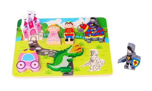 Tooky Toy puzzle princesse junior 30 cm bois 8 pièces