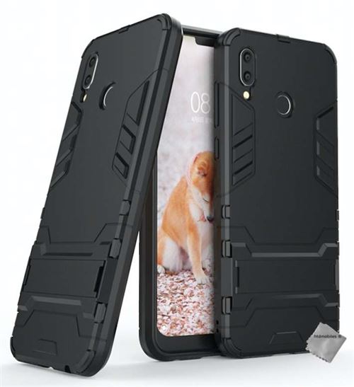 Housse Portefeuille + Film Verre Trempé Pour Huawei Honor Play - Noir, Modèle EBS269522 - Neuf