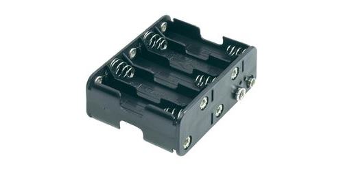 Support pile 10x R6 (AA) Goobay 12460 raccord par bouton-poussoir (L x l x h) 77 x 60 x 32 mm