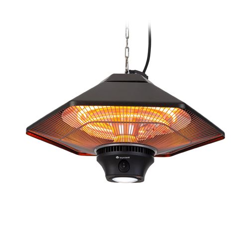 Blumfeldt Heat Hexa Chauffage de terrasse infrarouge 2000 W, pour 40 m² , télécommande - Bronze