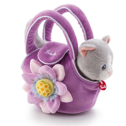 Trudi Cat Cuddle dans le sac 20cm violet
