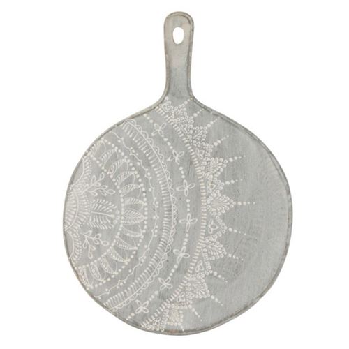 Paris Prix - Planche à Découper En Bois wash 39cm Gris