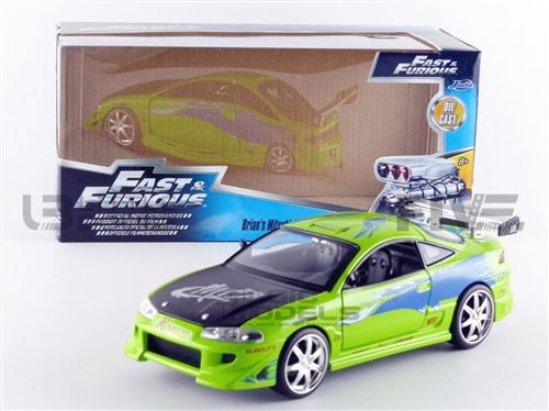 Voiture Miniature de Collection JADA TOYS 1-24 - MITSUBISHI Eclipse - Fast and Furious - Green - 97603GR - Metal