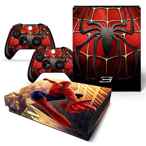 Autocollant Stickers de Protection pour Console et Manette Microsoft Xbox X - Spiderman (TN-XBONEX-0478)