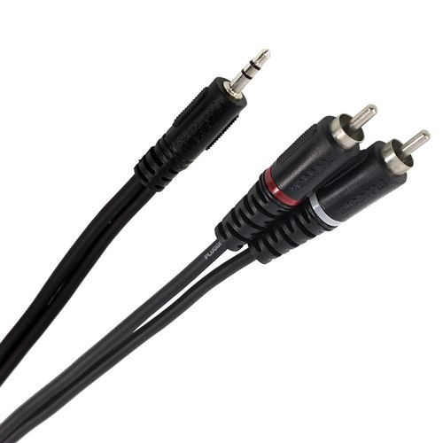 Plugger Câble Y mini Jack mâle stéréo/RCA mâle 1,50 m Noir