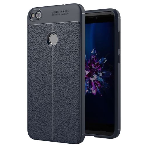 Huawei P8 Lite (2017) Coque Protection TPU bleu foncé Texture Litchi ALS47639