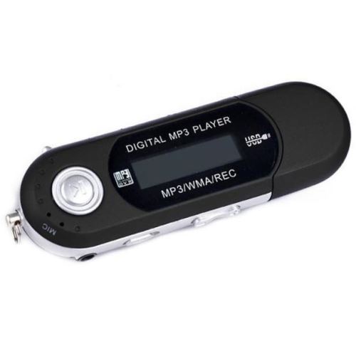 Socobeta Lecteur de Musique MP3 Musique Portable Lecteur USB MP3 avec écran LCD Radio Enregistreur Vocal Carte TF Noir 