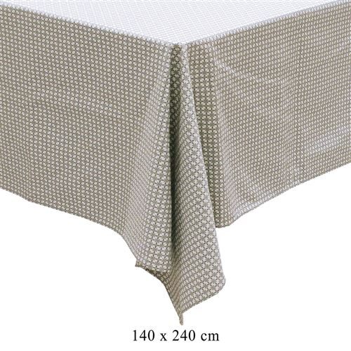 The Home Deco Factory - Nappe rectangulaire vintage Little Market - L. 240 x l. 140 cm - Blanc - Little Market - Blanc
