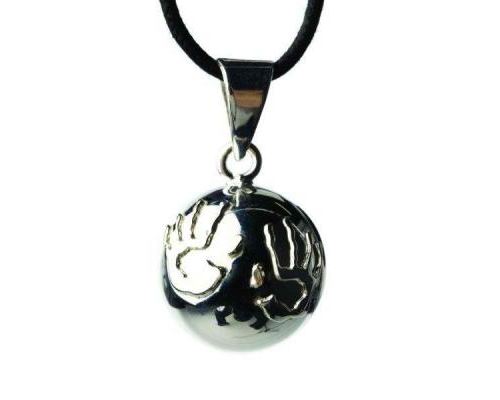 Bola de grossesse argent petites mains - babylonia