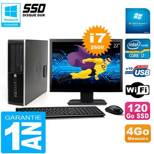 Pc hp compaq 8300 sff ecran 22' core i7-2600 ram 4go disque 120 go ssd wifi w7 État correct - Hewlett-Packard reconditionné disponible sur Fnac