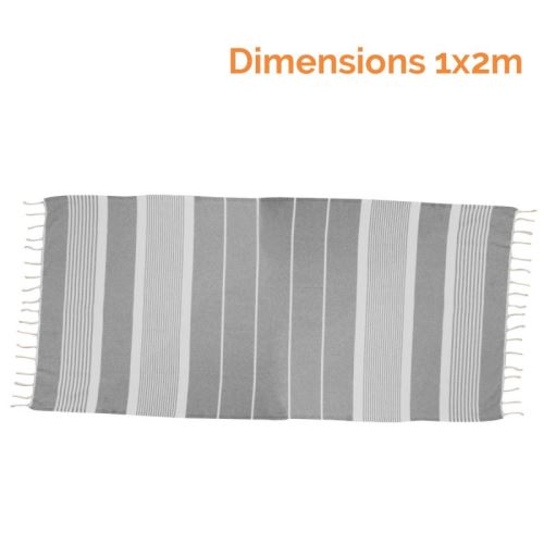 Fouta Tunisienne 100% Coton - 1x2 M, 380 G, Tissage Plat Ou Nid D'abeille | Pour Plage, Piscine, Hamam, Décoration