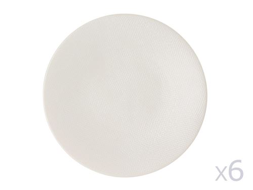 Assiette plate Vésuvio blanc 27 cm (lot de 6) grès 27 cm table passion - Image 4