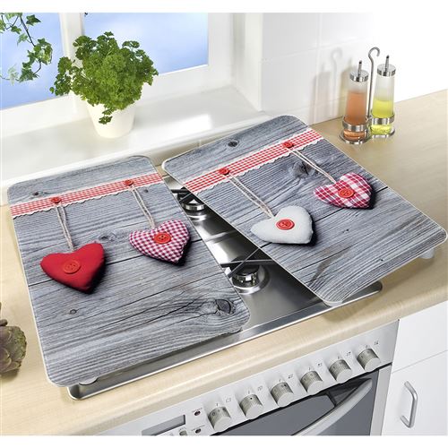 2 Couvre-plaques universel - Coeurs