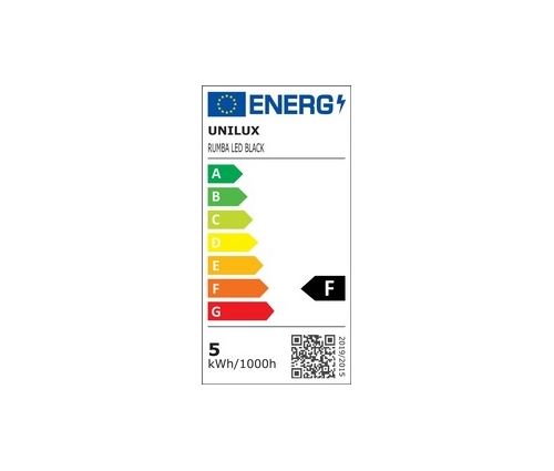 unilux unilux lampe de bureau led rumba, noir noir